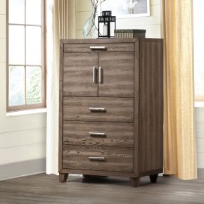 New Classic B3412-070 Harrisburg - Door Chest - Walnut