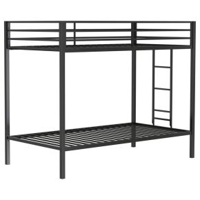 Coaster Fine Furniture 460361BLK Alevera - Metal Twin Over Twin Bunk Bed With Ladder - Black