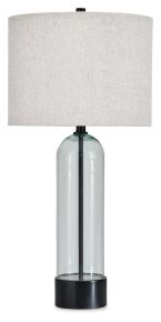 Signature Design by Ashley® L430944 Kerrbrook - Glass Table Lamp - Clear / Black