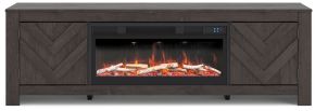 Ashley Furniture W3789W1 Ashley Furniture W3789W1 Cayboni - 71" TV Stand With Electric Fireplace - Black
