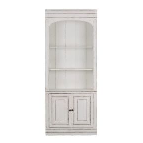 Liberty Furniture 244-HO201 Magnolia Manor - Bunching Bookcase - Antique White