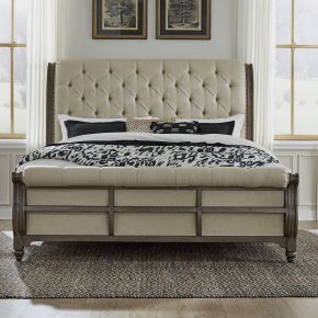 Liberty Furniture 615-BR-QSL Americana Farmhouse - Queen Sleigh Bed - Light Brown