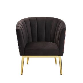 ACME 59817 Colla - Accent Chair - Black Velvet & Gold