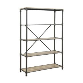 ACME 92200 Itzel - 71" Bookshelf - Antique Oak & Sandy Gray