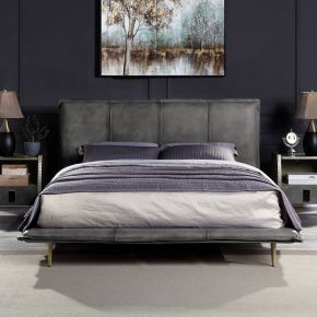 ACME BD00559Q Metis - Queen Bed - Gray Top Grain Leather