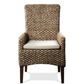 Riverside Furniture 36966 Mix-N-Match Chairs - Woven Arm Upholstered Chair (Set of 2) - Hazelnut