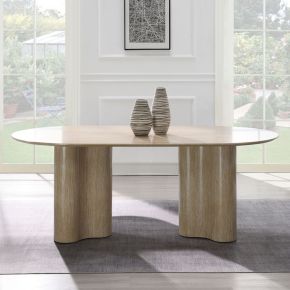 ACME DN03675 Jirina - Dining Table - Travertine Pattern