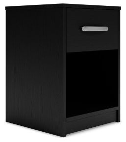 Signature Design by Ashley® EB3392-191 Finch - One Drawer Night Stand - Black