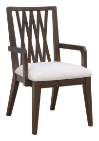 Pulaski Furniture P393261 Asher Park - Wood Back Arm Chair (Set of 2) - Piano Brown