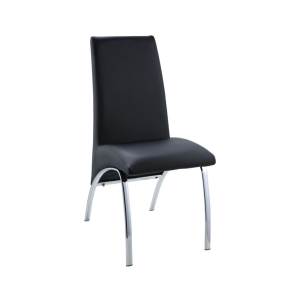 ACME 71112 Pervis - Side Chair (Set of 2) - Black PU & Chrome