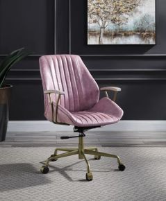 ACME OF00399 Hamilton - Office Chair - Pink Top Grain Leather
