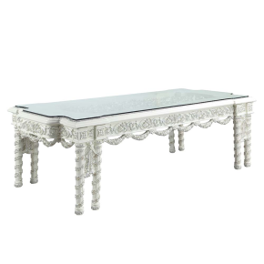 ACME DN00678 Vanaheim - Dining Table - Antique White Finish