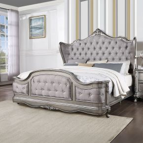 ACME BD00602EK ACME BD00602EK Ariadne - Eastern King Bed - Velvet & Antique Platinum