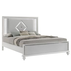 New Classic 00-1583-200 Stardust - 6/0 California King Bed - White