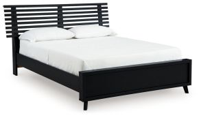 Signature Design by Ashley® B1013B4 Danziar - Queen Slat Panel Bed - Black