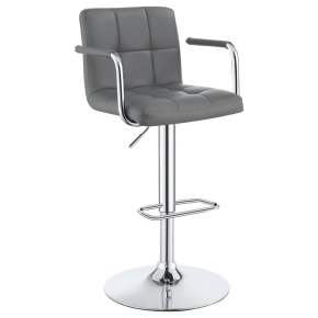 CoasterEveryday 121096 Palomar - Adjustable Height Bar Stool - Gray And Chrome