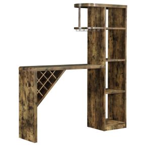 CoasterEveryday 182127 Belvedere - 5-Shelf Home Bar Table Wine Storage - Rustic Nutmeg