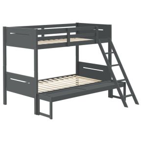 CoasterEveryday 405052GRY Littleton - Wood Twin Over Full Bunk Bed - Gray