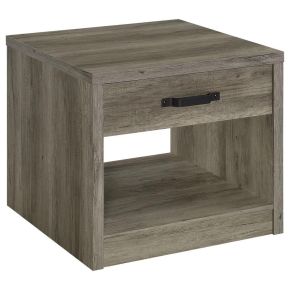 Coaster Fine Furniture 707727 Felix - 1-Drawer Engineered Wood Side End Table - Gray Driftwood