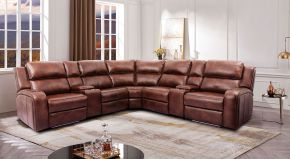 Furniture of America CM9901-SECT Callie - Power Sectional - Brown