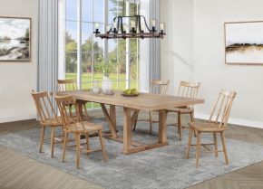 Coaster Fine Furniture 108541-S7N Middleton - 7 Piece Extension Leaf Dining Set Natural - Brown