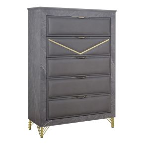 New Classic B1826-070 Symmetry - 5 Drawer Chest - Charcoal