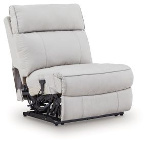 Signature Design by Ashley® PC9880231 Social Pointe - Power Armless Recliner With Adjustable Headrest - Pearl / Ash