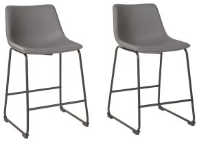 Signature Design by Ashley® D372-824 Centiar - Upholstered Barstool (Set of 2) - Gray