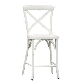 Liberty Furniture 179-B300524-AW Liberty Furniture 179-B300524-AW Vintage Series - X Back Counter Chair - Antique White