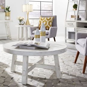 Liberty Furniture 406W-OT-3PCS Modern Farmhouse - 3 Piece Table Set - White - Leg Tables