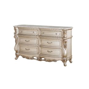 ACME 27445 Gorsedd - Dresser With Marble Top - Marble Top & Golden Ivory