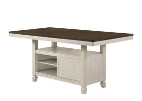 ACME 77180 Tasnim - Counter Height Table - Oak & Antique White Finish