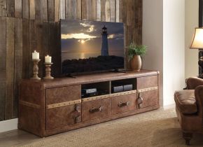 ACME 91500 Aberdeen - TV Stand - Retro Brown Top Grain Leather