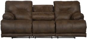 Catnapper 43845-1228/29-3028/29 Voyager - Fabric Lay Flat Reclining Sofa With 3 Recliners And Drop Down Table - Elk