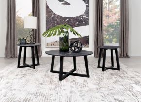 Coaster Fine Furniture 707848-S3 Skylark - 3 Piece Smarttop Coffee And End Table Set - Black