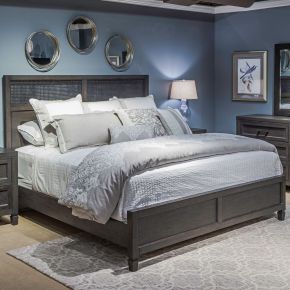 Liberty Furniture 271-BR-KPB Caruso Heights - King Panel Bed - Aged Whiskey
