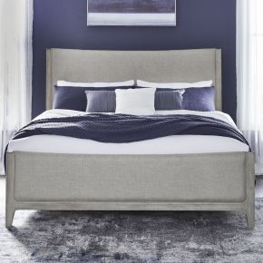 Liberty Furniture 694-BR-KUB New Haven - King Upholstered Bed - White