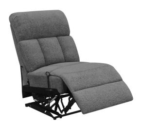 CoasterEssence 609540AR Bahrain - Upholstered Armless Recliner - Charcoal