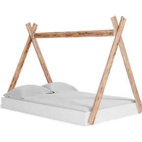 Ashley Furniture EB1221-122 Piperton - Full Tent Complete Bed in Box - Brown / White