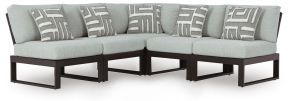 Ashley Furniture P490P2 Ashley Furniture P490P2 Beachloft - 5-Piece Outdoor Sectional - Black / Gray