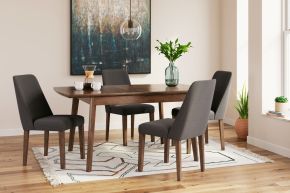 Signature Design by Ashley® D615/35/02(4) Lyncott - Charcoal / Brown- 5 Pc. - Butterfly Extension Table, 4 Side Chairs