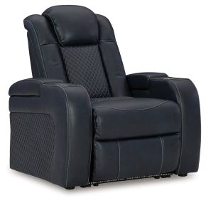 Signature Design by Ashley® 3660313 Fyne-dyme - Sapphire - Power Recliner/Adj Headrest
