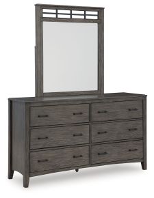 Signature Design by Ashley® B651B1 Montillan - Grayish Brown - Dresser And Mirror