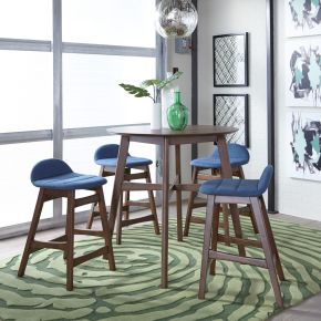 Liberty Furniture 198-CD-5GTS Space Savers - 5 Piece Gathering Table Set - Dark Brown