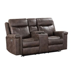 New Classic U1798-25P1-MCH Quade - Console Loveseat With Power Footrest - Mocha