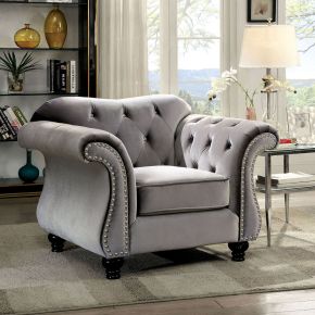 Furniture of America CM6159GY-CH-VN Jolanda - Chair - Gray