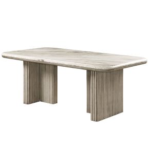 ACME DN03085 Charity - Dining Table - Natural Marble Top & Gray Oak