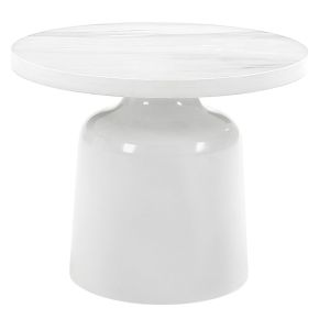 ACME LV04226 ACME LV04226 Zaid - End Table - Engineering Marble & White High Gloss