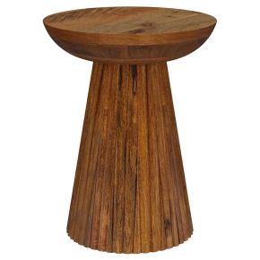 Coaster Fine Furniture 931155 Aureo - Round Solid Wood Accent Side Table - Wild Honey