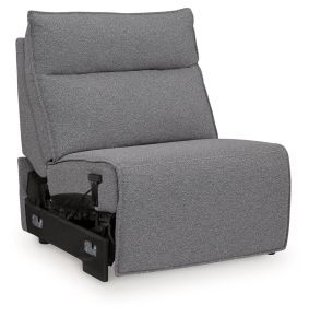 Signature Design by Ashley® 6590631 Modmax II - Power Armless Recliner With Adjustable Headrest - Salt And Pepper